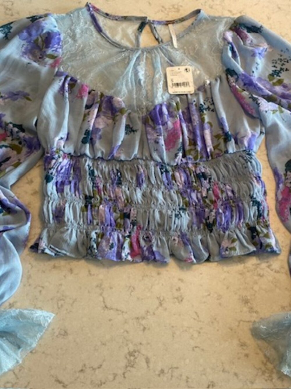 NWT Free People Daphne Blouse | Size Small - Picture 7 of 7